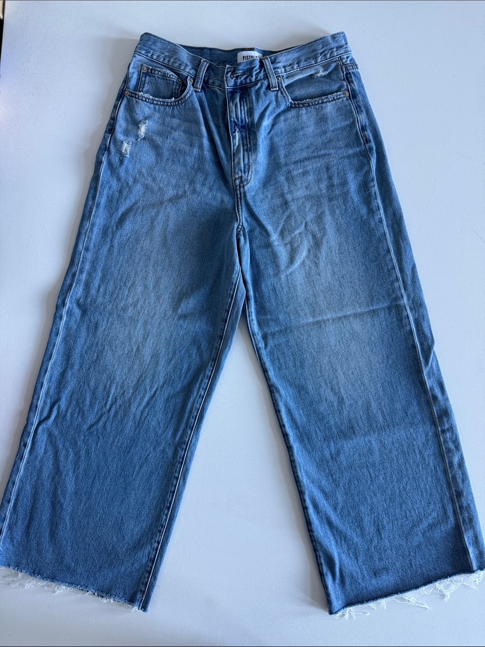 pistola Blue High-Rise Wide Leg Jeans